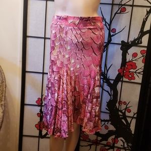 Roberto Cavalli Printed Elasticized Waist Skirt